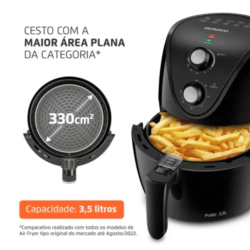 Fritadeira Elétrica Airfryer Mondial Preta