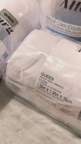 Vendo Lençol com elástico Altenburg QUEEN malha 100% algodão Branco ou bege mocha