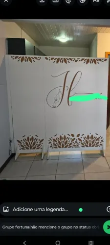 Divisória e maca