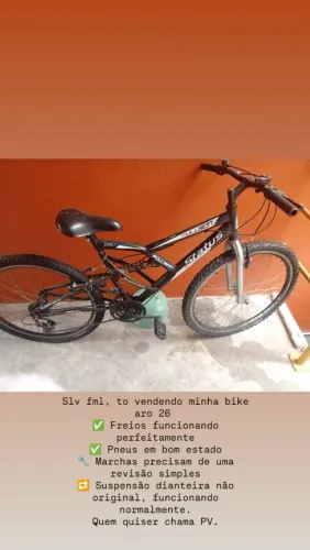 Bike aro 26 Status - boa, pronta pra uso.