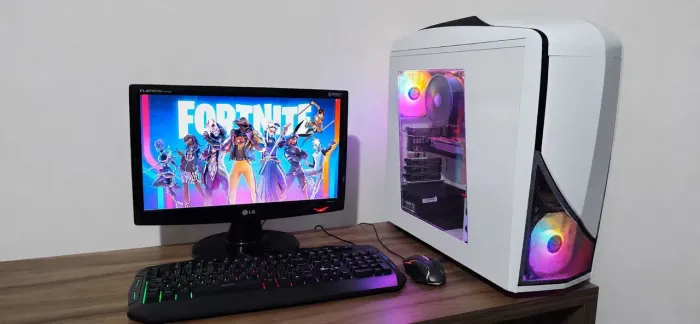  PC Gamer Completo RGB Branco + Monitor | i7 16GB GTX 1050 SSD | Parcelo 12x 