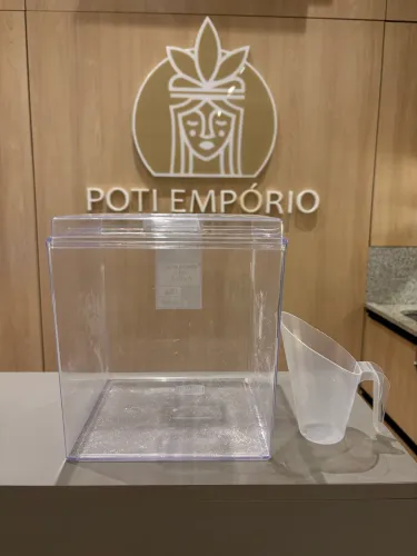 Pote quadrado acrílico 7,4 litros