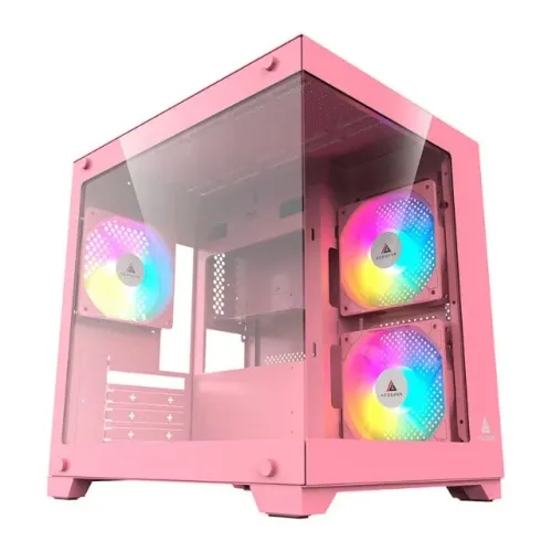(Novo) Gabinete Gamer Aquário c 3 FANS RGB, Até as fans são rosas, Envio OLX Pay
