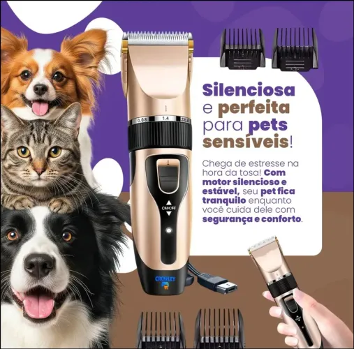 Máquina de tosar pêlos de cães e gatos