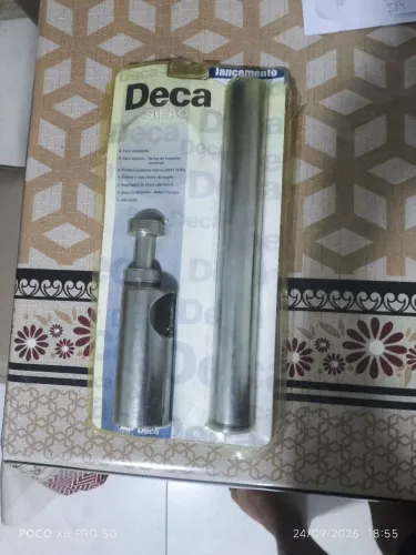 Sifão inox de copo para lavatório Deca