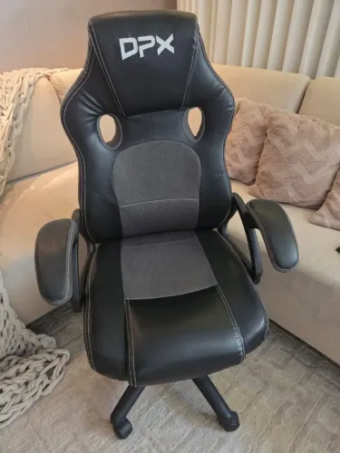 Cadeira Gamer / Escritório DPX - Preta e Cinza (Ergonômica e Confortável)
