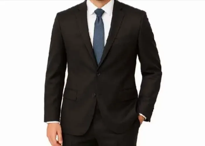 TERNO PRETO (BLAZER E CALÇA) SLIM ITALIANO (POLIVISCOSE) NOVO - SEM USO