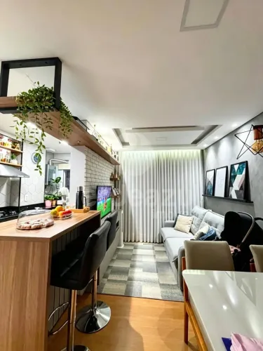 Apartamento planejado com 2 quartos, vaga de garagem no Parque Industrial em Campinas-SP.