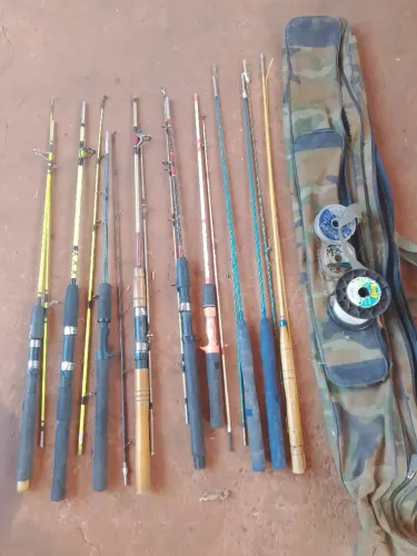 Vara pesca linha bolsa