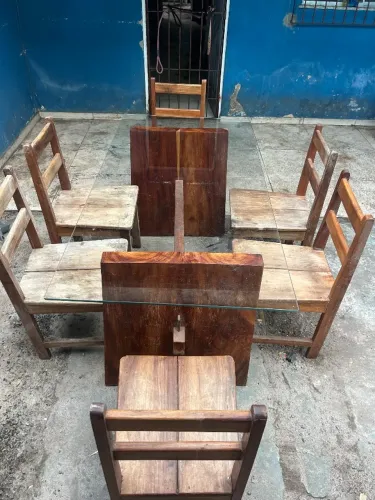 Conjunto mesa jantar 6 cadeiras