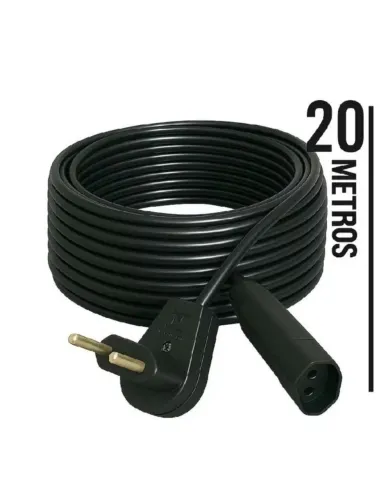 EXTENSÃO ELÉTRICA 20M CABO PP FIO 2X1