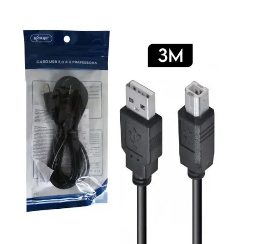 Cabo Usb Para Impressora 3 Metros Knup