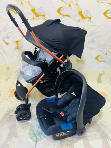 Carrinho de bebê + bebê conforto Burigotto bronze