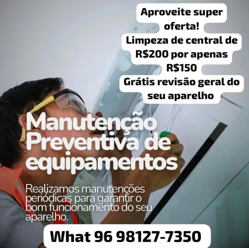 Manutenção preventiva central de ar