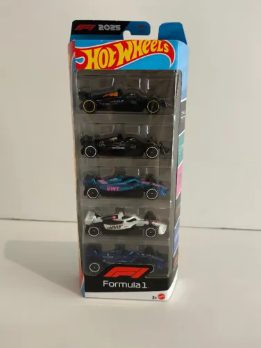 Hot Wheels Pack 5 Carros Formula 1 (F1) Original Mattel 2025 - LACRADO !!