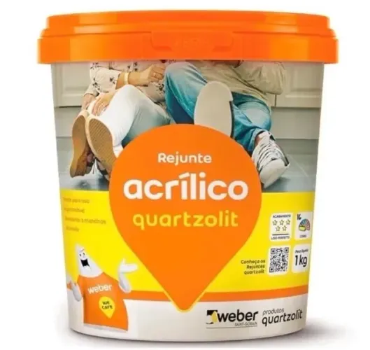 Rejunte Acrílico Quartzolit Cinza Platina