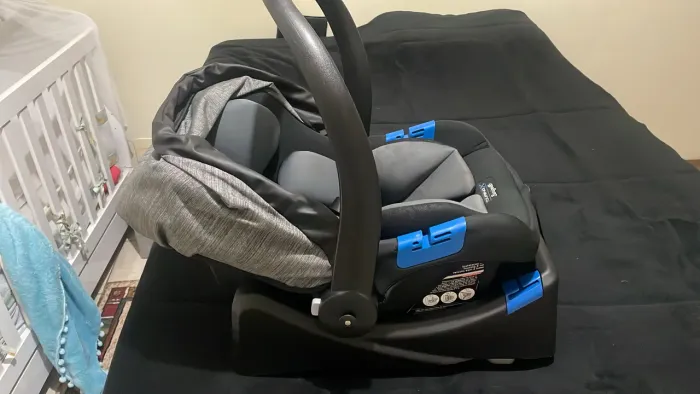 Carrinho De Bebê Burigotto Rio K + Bebê Conforto Preto Mesclado