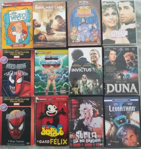 Dvds de filmes e desenho variados 