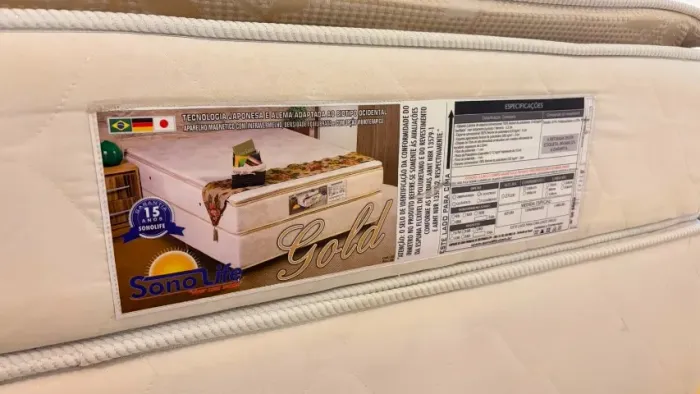 Cama Box + Colchão Sono Life Gold 1,00x1,90 com Massageador