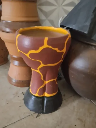 Vaso Barro patas girafa