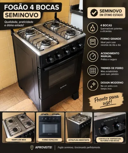 Fogão seminovo