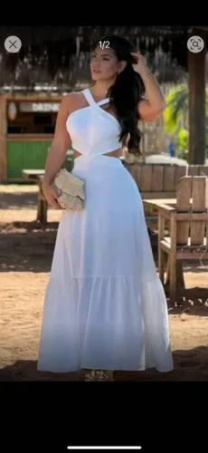 VESTIDO LONGO NUNCA USADO COR BRANCO