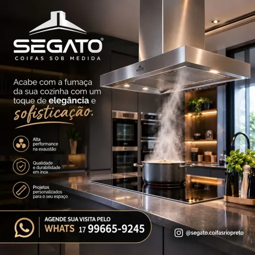Coifa sob medida em aço inox