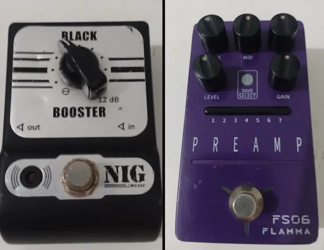 Pedais nig Booster e preamp Flama