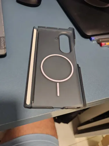 Capa Magnética Transparente/Cinza Slim Ice Mist para Samsung Galaxy Z Fold7