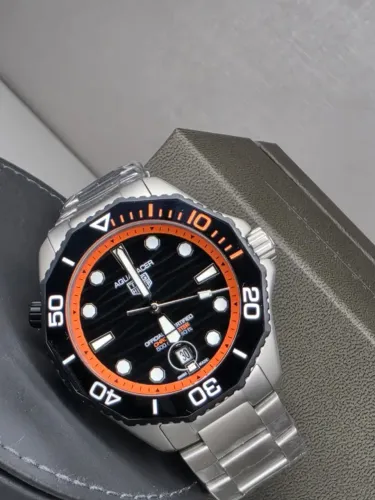 Relogio TAG Heuer Aquarecer 500 Automatico Laranja LINHA PREMIUM AAA