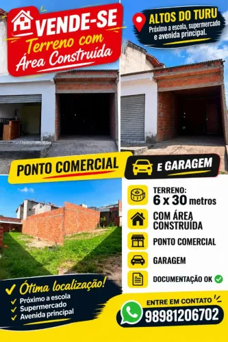 Vendo terreno no alto do turu