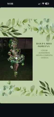 aluguel roupa de miss indígena