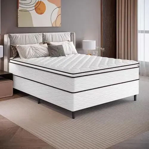 Cama Box de Casal Umaflex New Itália com Molas Ensacadas e Pillow Top D26 - 63x138x188cm -