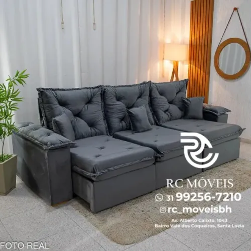 Sofá Londres 3 Módulos Retrátil e Reclinável 2.70m - Conforto Premium e Design Sofisticado