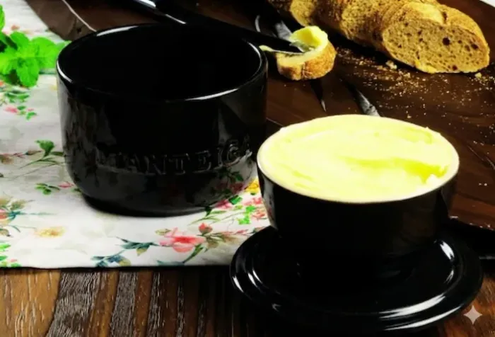 Manteigueira francesa de Ceramica 250ml Preta - Ceraflame Gourmet