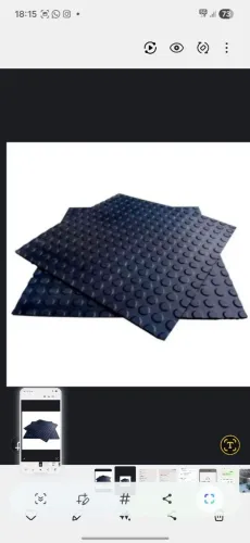 Piso de borracha moeda 50×50
