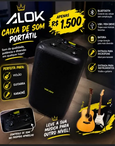 Vendo caixa de som alok 1500