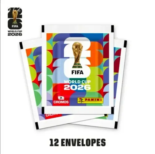 Blister com 12 Pacotes de Figurinhas Copa do Mundo FIFA 2026 EUA