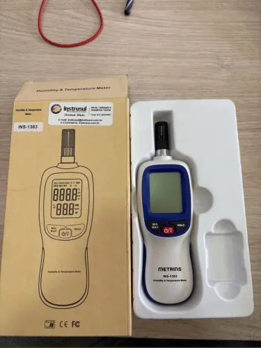 medidor de umidade e temperatura metrins ins-1383