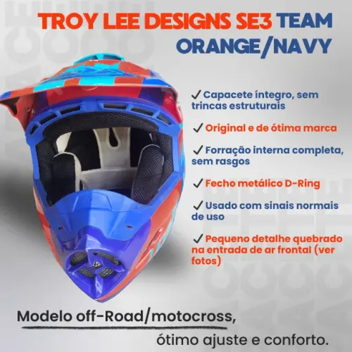 Edição limitada/ Único - Capacete Troy Lee Designs SE3 - Motocross / Off-Road