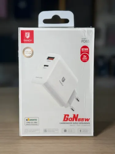 CARREGADOR PARA NOTEBOOK 65W USB A | USB C