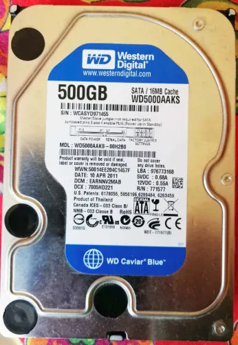 HD WESTERN DIGITAL "CAVIAR BLUE" - 500 GB - perfeitas condições