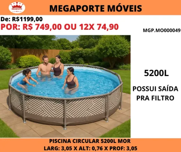 Piscina Circular 5200 Litros Mor