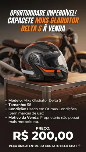 Capacete Mixs Gladiator Delta S