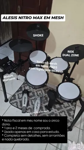 Bateria eletrônica Alesis Nitro Max Mesh