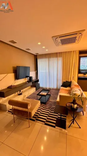 Apartamento mobiliado e reformado com alto padrão, 2 suítes, escritório e varanda gourmet