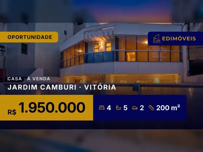 Jardim Camburi: Casa Duplex 4 quartos, a poucos passos da praia