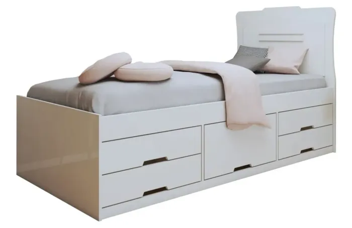 Cama solteiro 5 gavetas nova desmontada