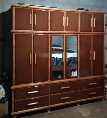 Guarda roupa novo de madeira faço entrega triplex 6 portas 6 gavetas gigante 2800