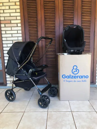 Carrinho Bebê Galzerano Milano Travel System Reversível II + Bebê Conforto Grid